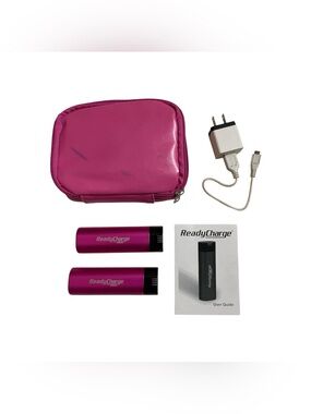 ReadyCharge 2600 2 Pink Travel Chargers with Manual and Wall Adapter